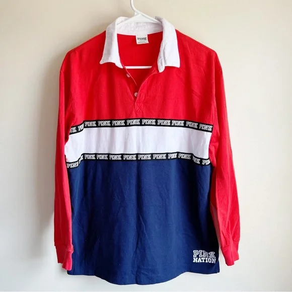 PINK Victoria's Secret Tops Pink Victorias Secret Jersey Polo